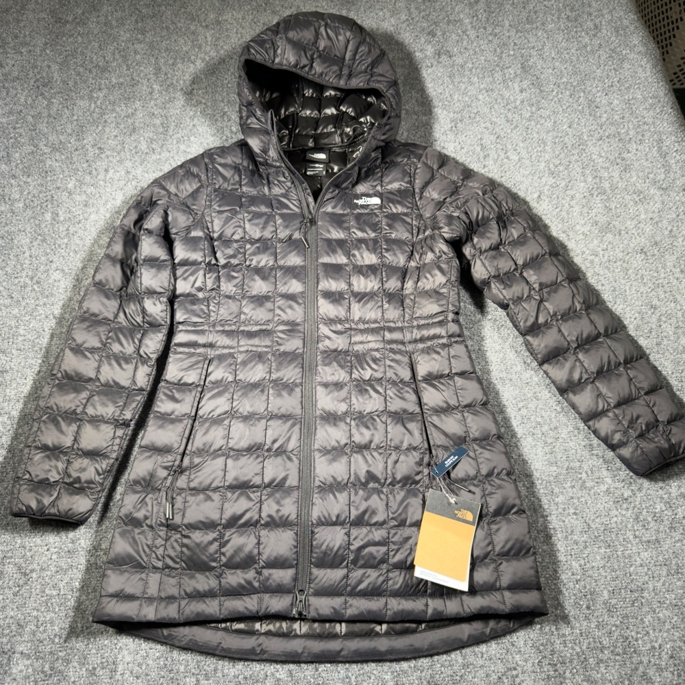 The North Face ThermoBall Eco Parka Women Small TNF Black Lightweight New